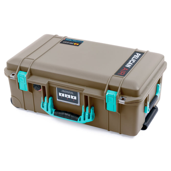 Pelican 1535 Air Carry - on Case - Dark Desert Dirt & Teal - Empty