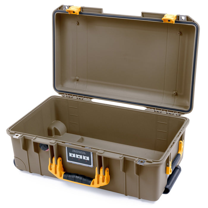 Pelican 1535 Air Carry - on Case - Dark Desert Dirt & Yellow - Empty
