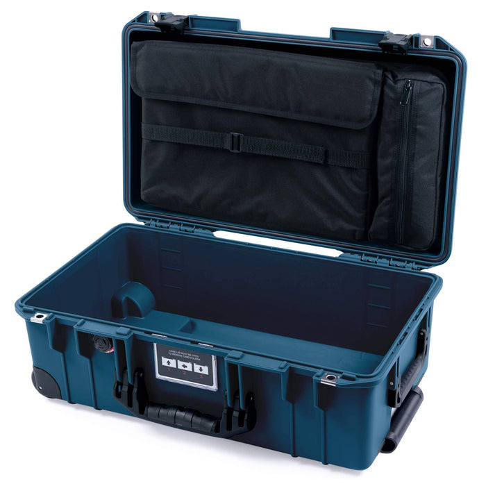 Pelican 1535 Air Carry-on Case - Deep Pacific & Black Trolley - Computer Lid Pouch Only