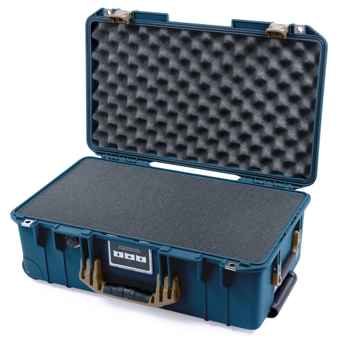 Pelican 1535 Air Carry - on Case - Deep Pacific & Dark Desert Dirt - Pick & Pluck Foam / Convoluted Lid Foam