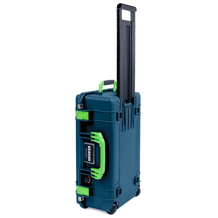 Pelican 1535 Air Carry-on Case - Deep Pacific & Lime Green - Trolley