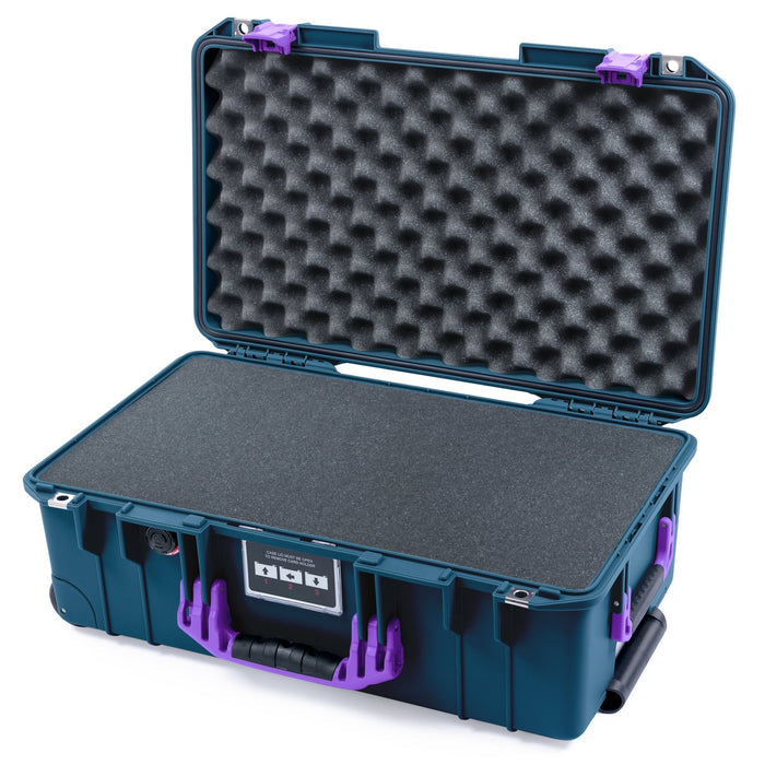 Pelican 1535 Air Carry-on Case - Deep Pacific & Purple - Pick & Pluck Foam / Convoluted Lid Foam