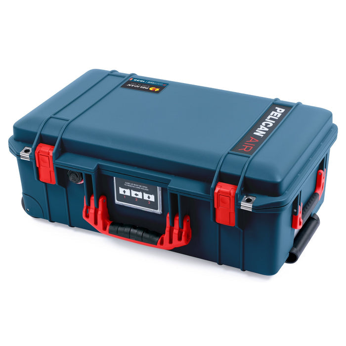 Pelican 1535 Air Carry - on Case - Deep Pacific & Red - Empty