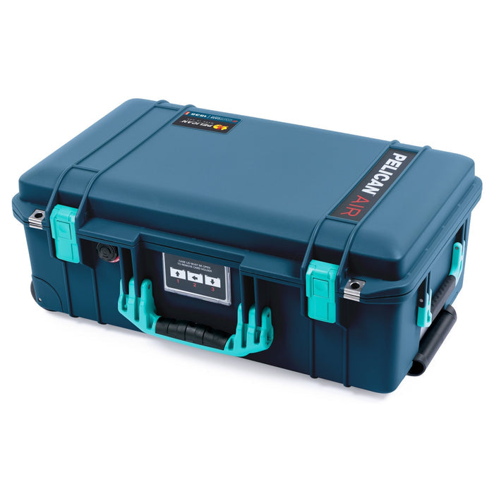 Pelican 1535 Air Carry-on Case - Deep Pacific & Teal - Front Flat