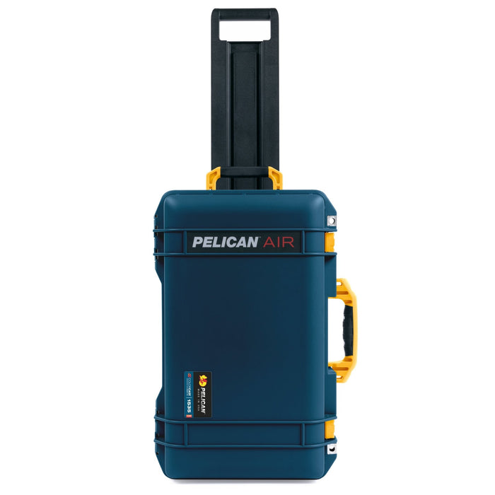 Pelican 1535 Air Carry-on Case - Deep Pacific & Yellow - Upright