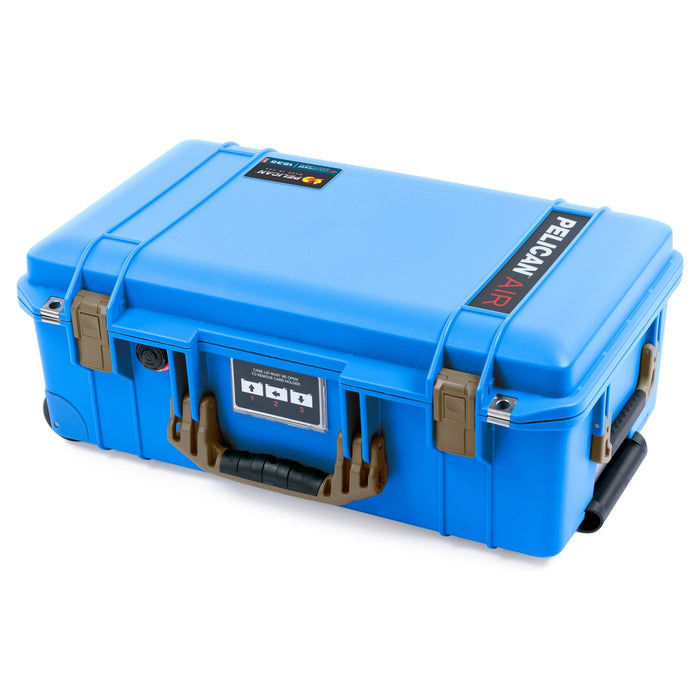 Pelican 1535 Air Carry - on Case - Electric Blue & Dark Desert Dirt - Empty