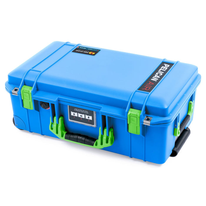 Pelican 1535 Air Carry - on Case - Electric Blue & Lime Green - Empty