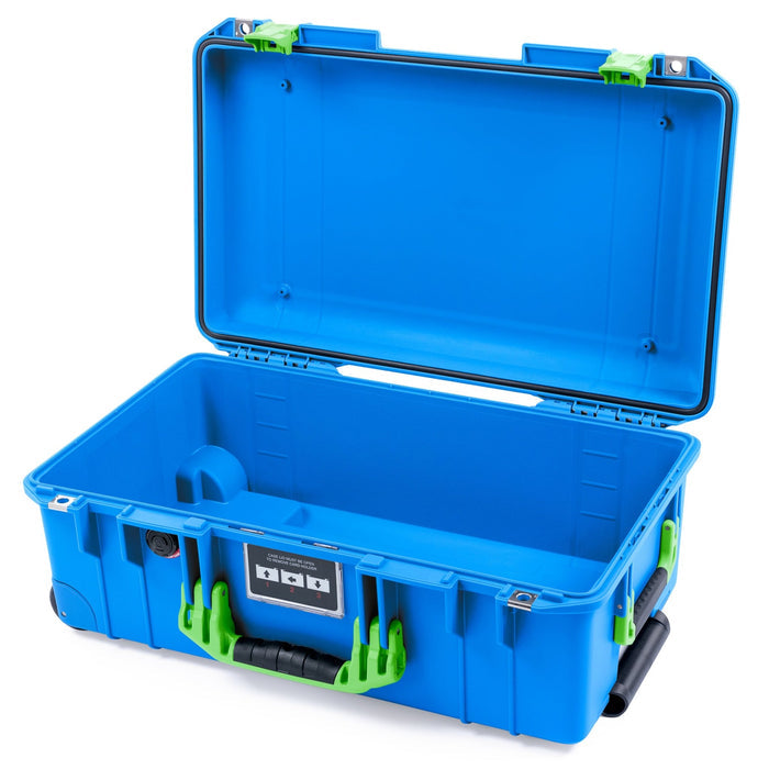 Pelican 1535 Air Carry - on Case - Electric Blue & Lime Green - Empty