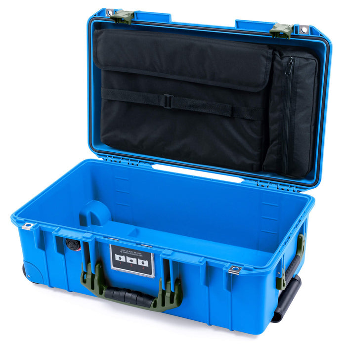 Pelican 1535 Air Carry - on Case - Electric Blue & OD Green - Laptop Computer Lid Pouch Only