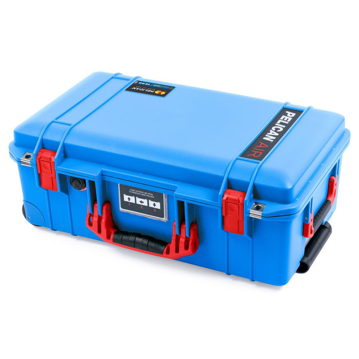 Pelican 1535 Air Carry - on Case - Electric Blue & Red - Empty