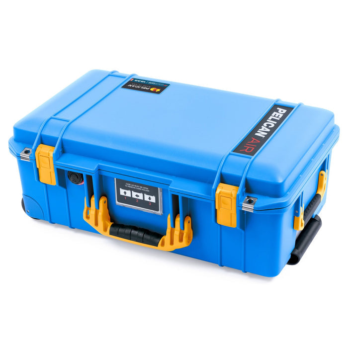 Pelican 1535 Air Carry - on Case - Electric Blue & Yellow - Empty