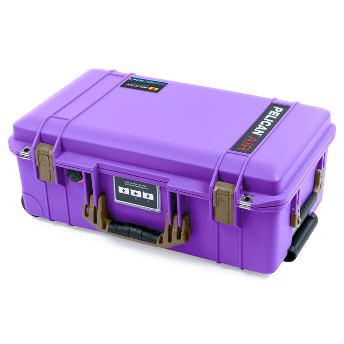 Pelican 1535 Air Carry-on Case - Galaxy Purple & Dark Desert Dirt