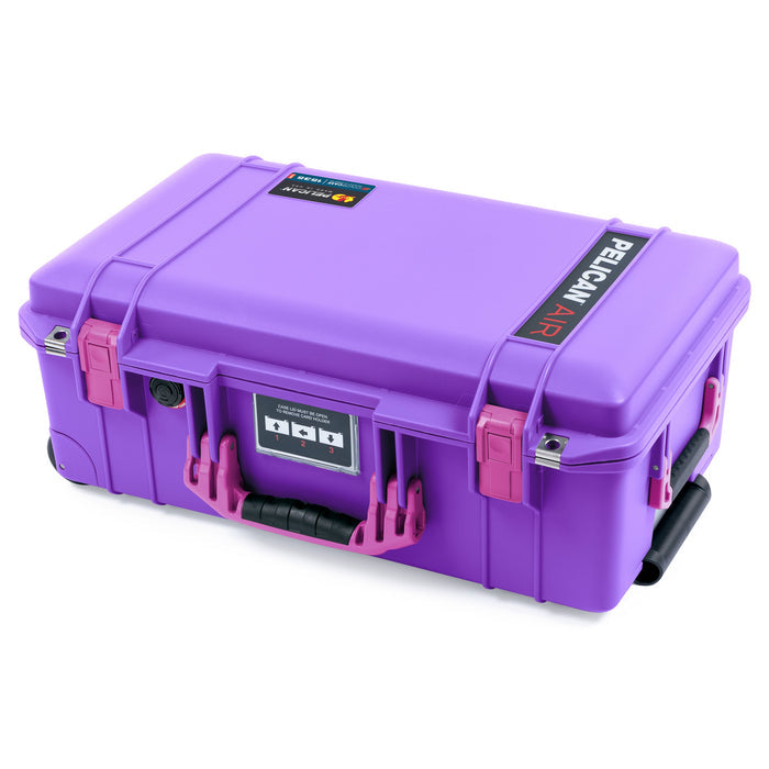Pelican 1535 Air Carry-on Case - Galaxy Purple & Magenta - Angled Front View