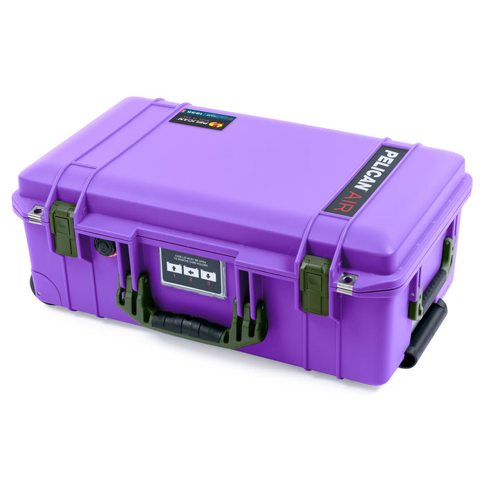 Pelican 1535 Air Carry-on Case - Galaxy Purple & OD Green