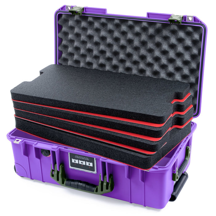 Pelican 1535 Air Carry-on Case - Galaxy Purple & OD Green