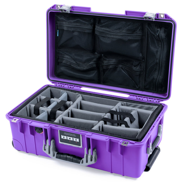 Pelican 1535 Air Carry-on Case - Galaxy Purple & Silver