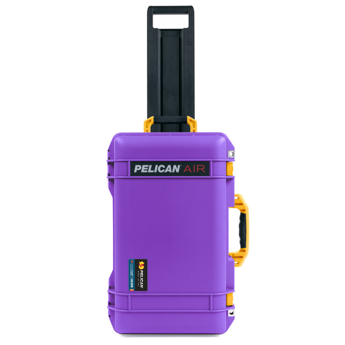 Pelican 1535 Air Carry-on Case - Galaxy Purple & Yellow - Upright Case Front View
