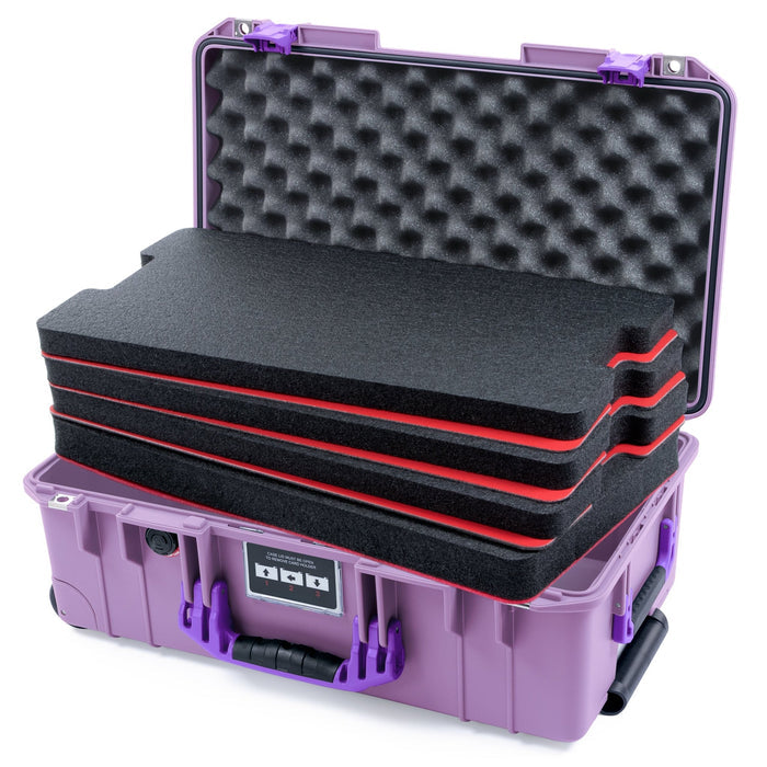Pelican 1535 Air Carry - on Case - Lilac & Purple - DIY Tool Foam Kit / Convoluted Lid Foam