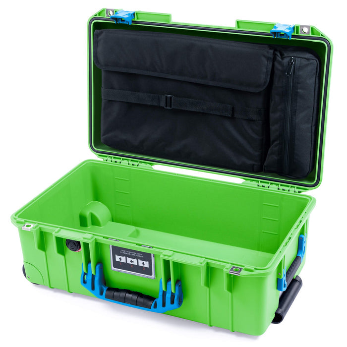 Pelican 1535 Air Carry - on Case - Lime Green & Blue - Computer Lid Organizer Only