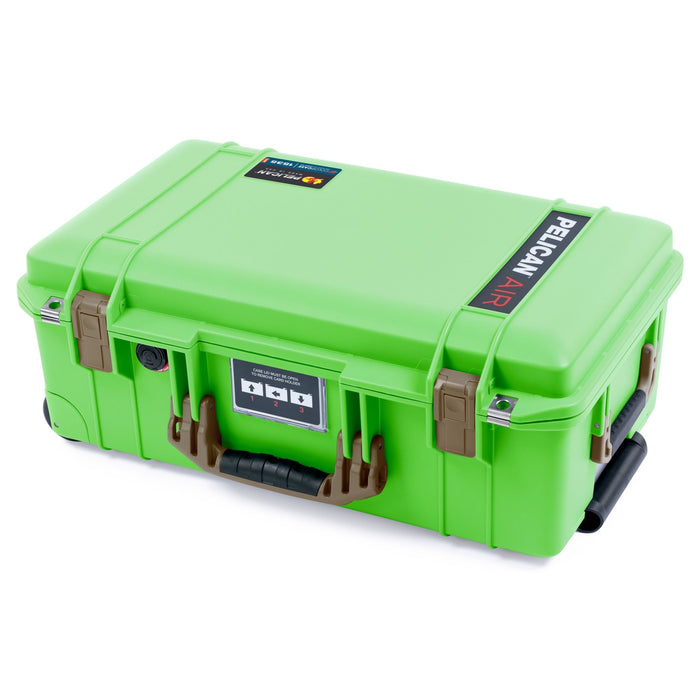 Pelican 1535 Air Carry - on Case - Lime Green & Dark Desert Dirt - Empty