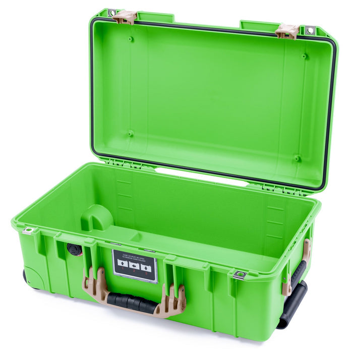 Pelican 1535 Air Carry - on Case - Lime Green & Desert Tan - Empty