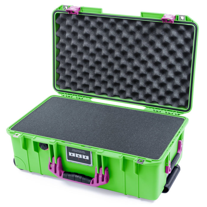 Pelican 1535 Air Carry - on Case - Lime Green & Magenta - Pick & Pluck Foam / Convoluted Lid Foam