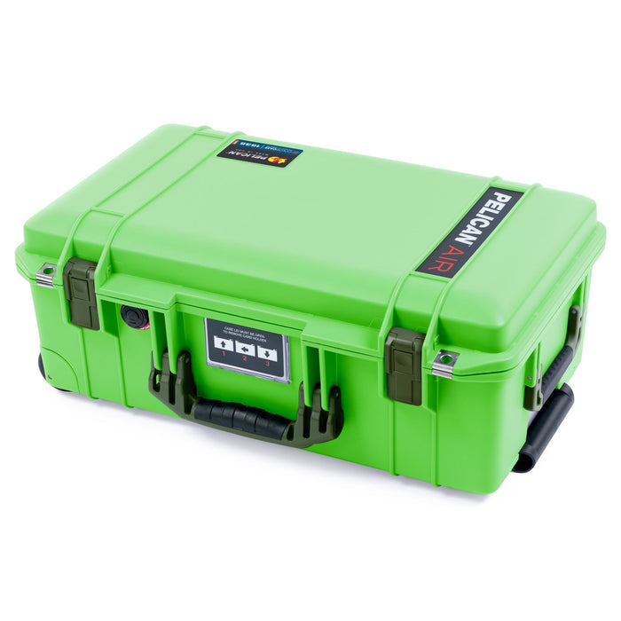 Pelican 1535 Air Carry - on Case - Lime Green & OD Green - Empty