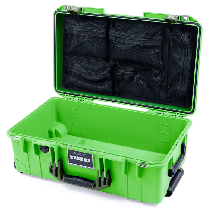 Pelican 1535 Air Carry - on Case - Lime Green & OD Green - Mesh Lid Organizer Only