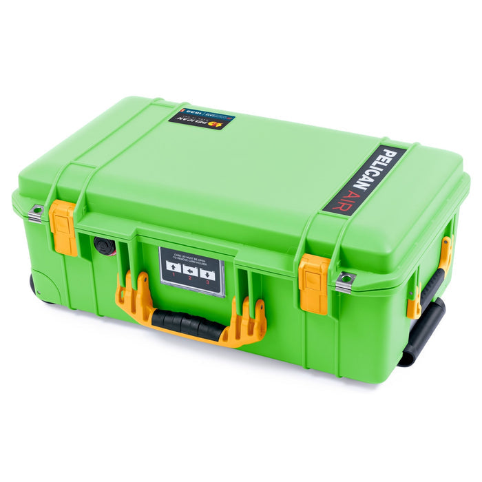 Pelican 1535 Air Carry - on Case - Lime Green & Yellow - Empty