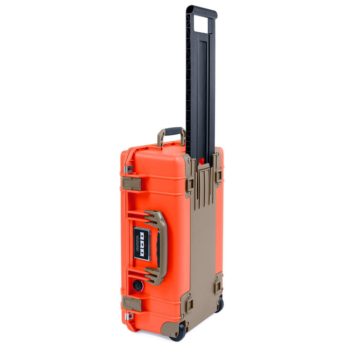 Pelican 1535 Air Case, Orange with Dark Desert Dirt Handles, Latches & Trolley ColorCase