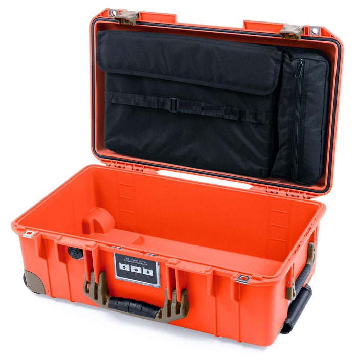 Pelican 1535 Air Case, Orange with Dark Desert Dirt Handles, Latches & Trolley Laptop Computer Lid Pouch Only ColorCase 015350-0200-150-581-580