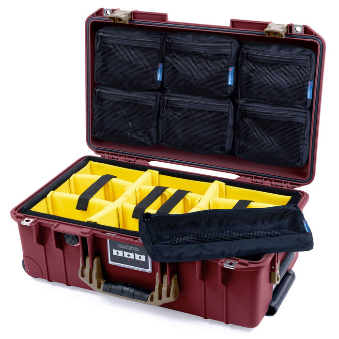 Yellow Padded Dividers / 7-Pcs Removable Mesh Lid