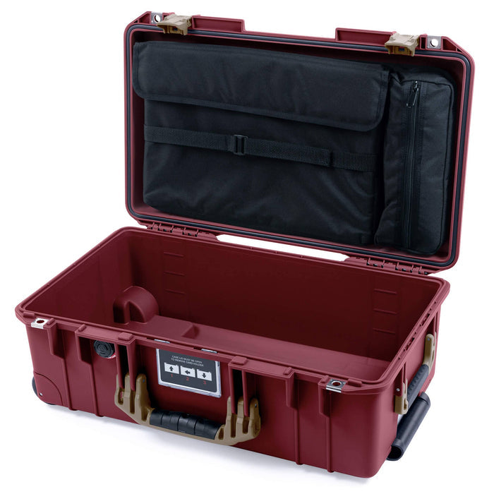 Pelican 1535 Air Case, Oxblood with Dark Desert Dirt Handles & Latches Laptop Computer Lid Pouch Only ColorCase 015350-0200-510-581