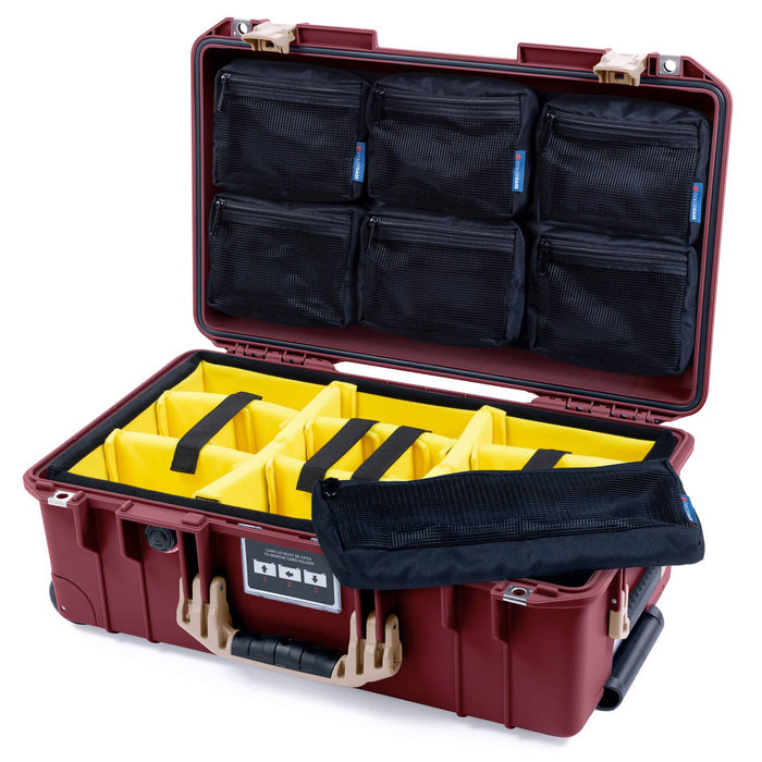 Yellow Padded Dividers / 7-Pcs Removable Mesh Lid
