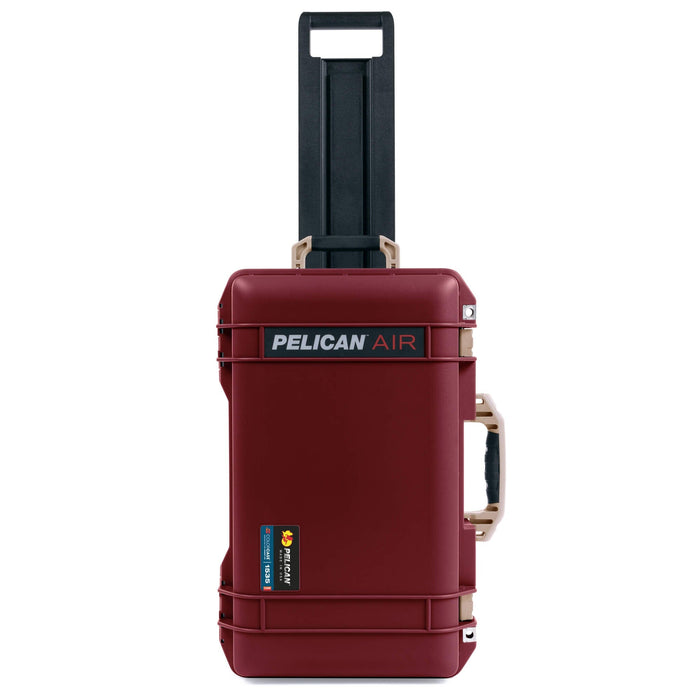 Pelican 1535 Air Case, Oxblood with Desert Tan Handles & Latches ColorCase