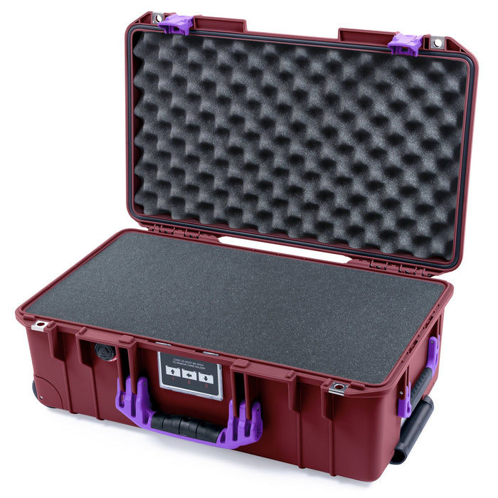 Pelican 1535 Air Carry - on Case - Oxblood & Purple - Pick & Pluck Foam / Convoluted Lid Foam