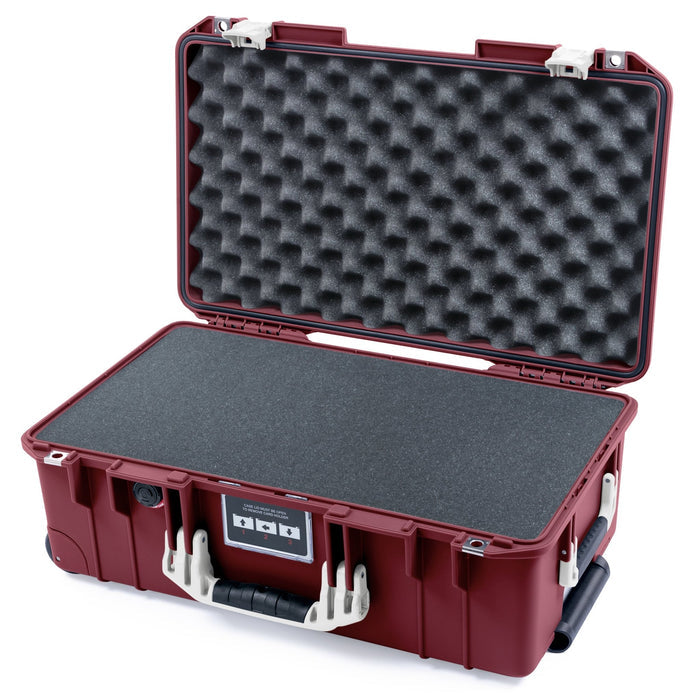 Pelican 1535 Air Carry - on Case - Oxblood & Whiteout - Pick & Pluck Foam / Convoluted Lid Foam