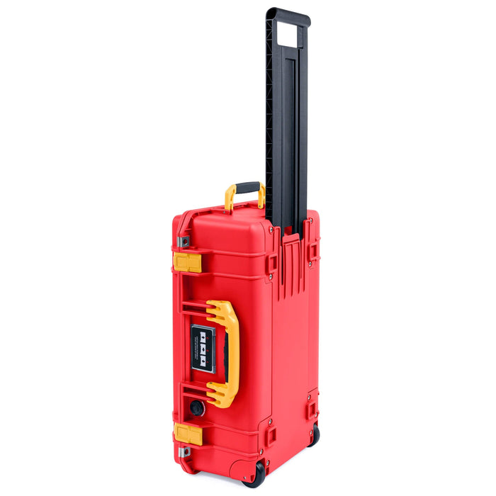 Pelican 1535 Air Case, Red with Yellow Handles & Push-Button Latches ColorCase