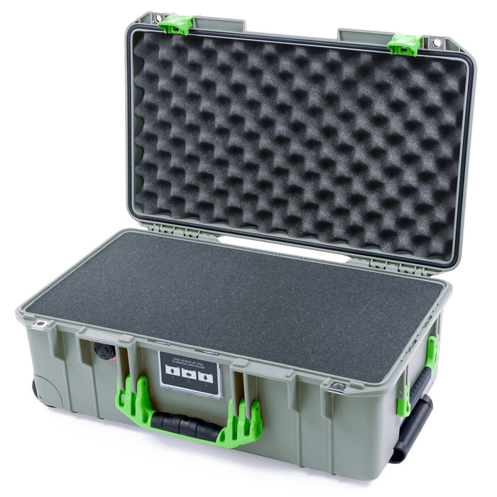 Pelican 1535 Air Carry - on Case - Sage & Lime Green - Pick & Pluck Foam / Convoluted Lid Foam