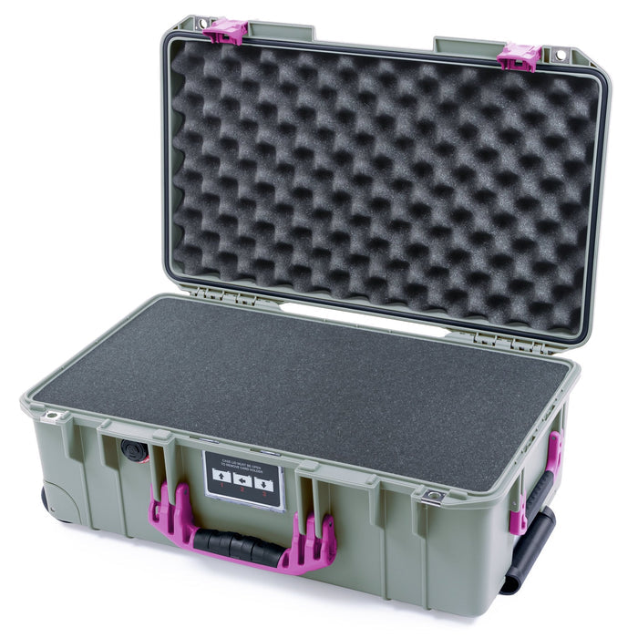 Pelican 1535 Air Carry - on Case - Sage & Magenta - Pick & Pluck Foam / Convoluted Lid Foam
