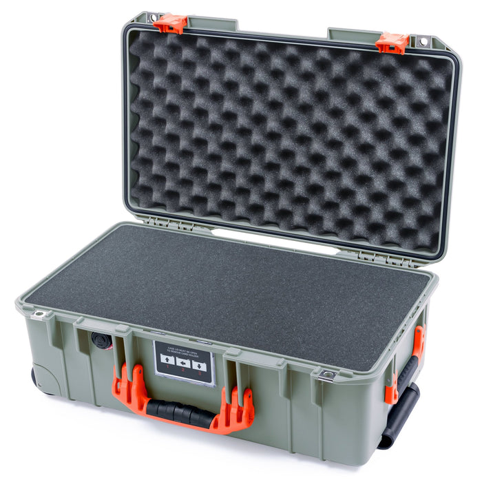 Pelican 1535 Air Carry - on Case - Sage & Orange - Pick & Pluck Foam / Convoluted Lid Foam
