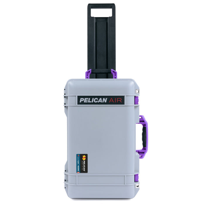 Pelican 1535 Air Carry - on Case - Silver & Purple Trolley - Empty