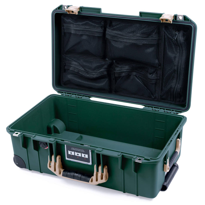 Pelican 1535 Air Carry - on Case - Trekking Green & Desert Tan - Mesh Lid Organizer Only