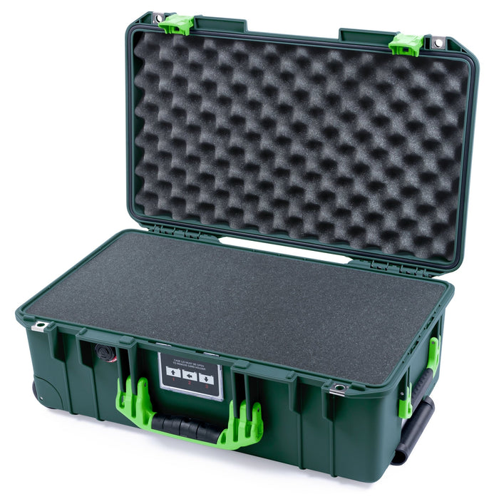 Pelican 1535 Air Carry-on Case - Trekking Green & Lime Green - Pick & Pluck Foam / Convoluted Lid Foam