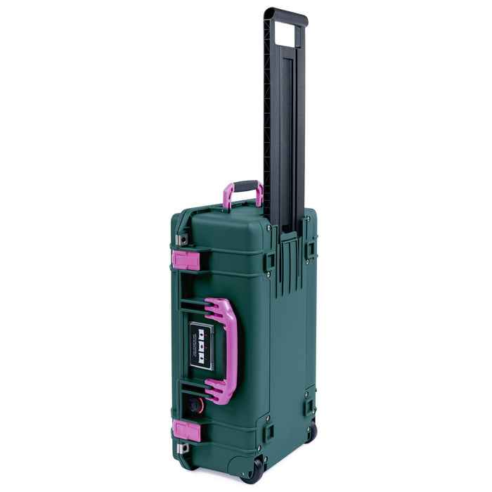 Pelican 1535 Air Carry-on Case - Trekking Green & Magenta - Trolley View