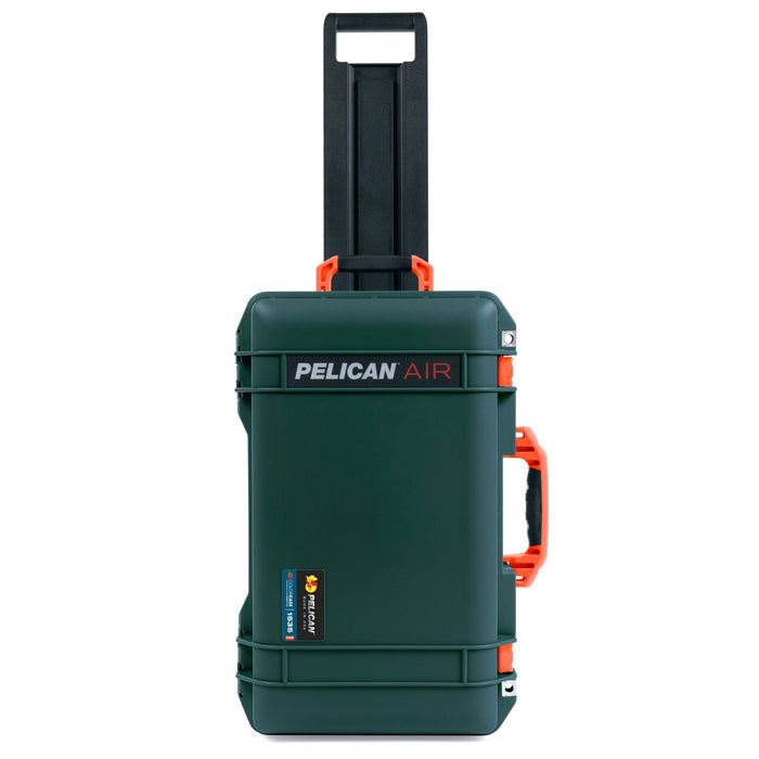 Pelican 1535 Air Carry-on Case - Trekking Green & Orange - Upright Case View