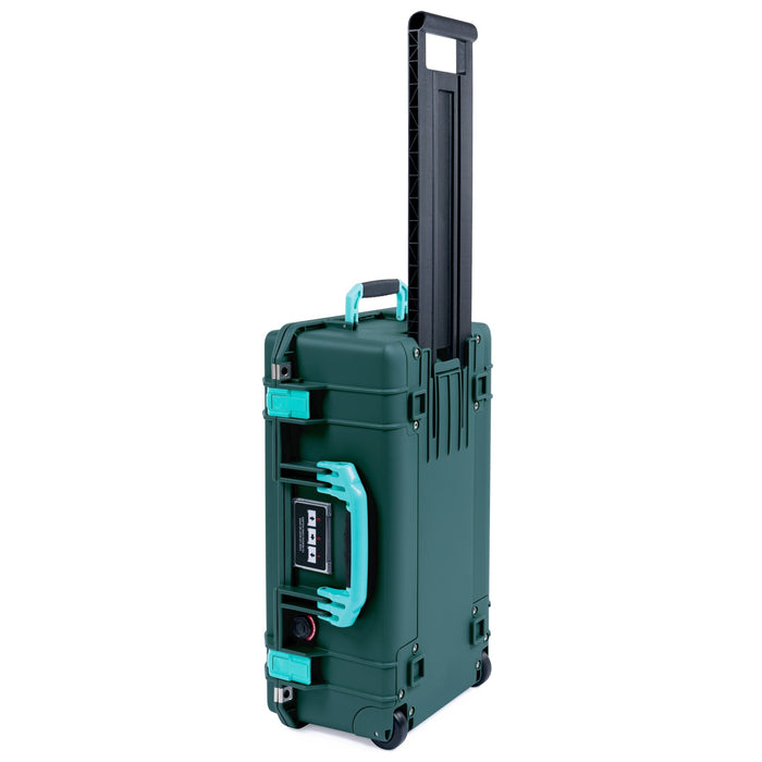 Pelican 1535 Air Carry-on Case - Trekking Green & Teal - Upright Trolley View