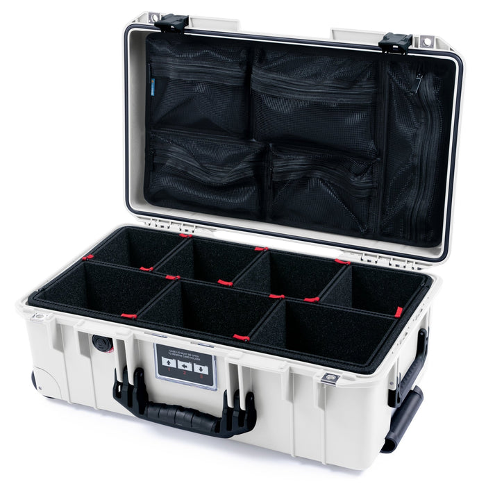 Pelican 1535 Air Carry - on Case - Whiteout & Black - TrekPak Divider System / Mesh Lid Organizer