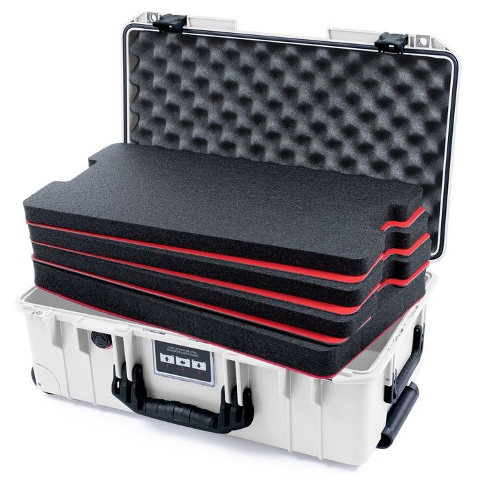 Pelican 1535 Air Carry - on Case - Whiteout & Black - DIY Tool Foam Kit / Convoluted Lid Foam