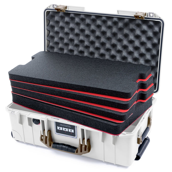 Pelican 1535 Air Carry - on Case - Whiteout & Dark Desert Dirt - DIY Tool Foam Kit / Convoluted Lid Foam